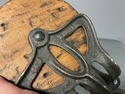 Antique Louden Barn Pulley Cast Iron Frame Wooden 
