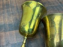 4 Brass Wine Glasses Goblets Made in India 7.5" Ta