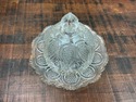 Vintage Pressed Glass Covered Cheese Butter Server