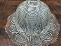 Vintage Pressed Glass Covered Cheese Butter Server