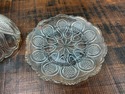 Vintage Pressed Glass Covered Cheese Butter Server