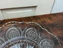 Vintage Pressed Glass Covered Cheese Butter Server