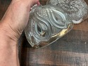 Vintage Pressed Glass Covered Cheese Butter Server