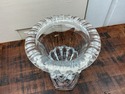 Vintage Pedestal Glass Vase Trophy Form Footed Flu