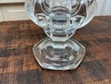Vintage Pedestal Glass Vase Trophy Form Footed Flu