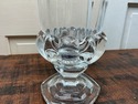 Vintage Pedestal Glass Vase Trophy Form Footed Flu