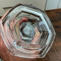 Vintage Pedestal Glass Vase Trophy Form Footed Flu