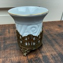 Bathroom Tumbler Filigree Ormolu Porcelain Cup in 