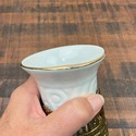 Bathroom Tumbler Filigree Ormolu Porcelain Cup in 
