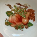 French Footed Bowl Fruit Transferware Giraud Limog