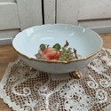 French Footed Bowl Fruit Transferware Giraud Limog