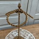 Towel Stand Rack Style Built Gold Hollywood Regenc
