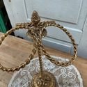 Towel Stand Rack Style Built Gold Hollywood Regenc