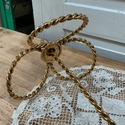 Towel Stand Rack Style Built Gold Hollywood Regenc