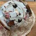 Antique Japan Jar Vase Sakiemon Hand Painted Crane