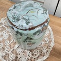 Antique Asian Japanese Jar w Lid Canister Light Mi