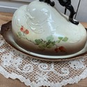 Antique Warwick Covered Butter Cheese Dish w Dome 