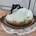 Antique Warwick Covered Butter Cheese Dish w Dome 