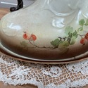 Antique Warwick Covered Butter Cheese Dish w Dome 
