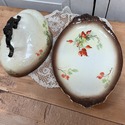Antique Warwick Covered Butter Cheese Dish w Dome 