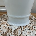 E. O. Brody Milk Glass Vase High Low Rim Graduated