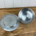 Aluminum Round Covered Butter Dish Vintage Hammerc