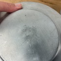 Aluminum Round Covered Butter Dish Vintage Hammerc