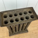 Antique Primitive Tin Candle Mold 12 Tubes Farmhou