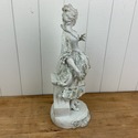 Parian Bisque Female Figure Statue Lady w Hand Mir