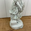Parian Bisque Female Figure Statue Lady w Hand Mir