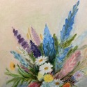 Vintage Oil Painting Still Life Floral Bouquet Pas