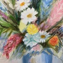 Vintage Oil Painting Still Life Floral Bouquet Pas