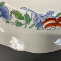 Mason's Ironstone Basin Bowl Blue Orange Floral Pe