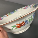 Mason's Ironstone Basin Bowl Blue Orange Floral Pe