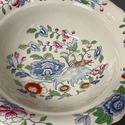 Mason's Ironstone Basin Bowl Blue Orange Floral Pe
