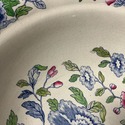 Mason's Ironstone Basin Bowl Blue Orange Floral Pe