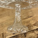EAPG Pressed Glass Pedestal Cake Stand Beveled Dia