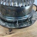 Antique Silverplate Round Butter Dish Dome Covered