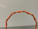 Antique Petite Funeral Basket Chippy Red Finish Wi