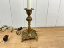 Antique French Candlestick Electric Lamp Light Foo