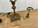 Antique French Candlestick Electric Lamp Light Foo