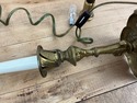 Antique French Candlestick Electric Lamp Light Foo