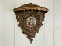 Vintage Pair Cameo Creations Gold Resin Wall Shelv
