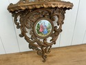 Vintage Pair Cameo Creations Gold Resin Wall Shelv