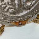 Vintage Relief Plaque Oval Wall Hanging Cast Metal
