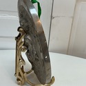 Vintage Relief Plaque Oval Wall Hanging Cast Metal