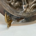 Vintage Relief Plaque Oval Wall Hanging Cast Metal