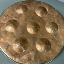 Antique Copper Escargot Pan Poached Egg Tradition 