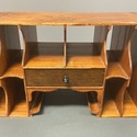 Antique Slotted Cubby Insert for Desk Wood Office 