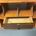 Antique Slotted Cubby Insert for Desk Wood Office 